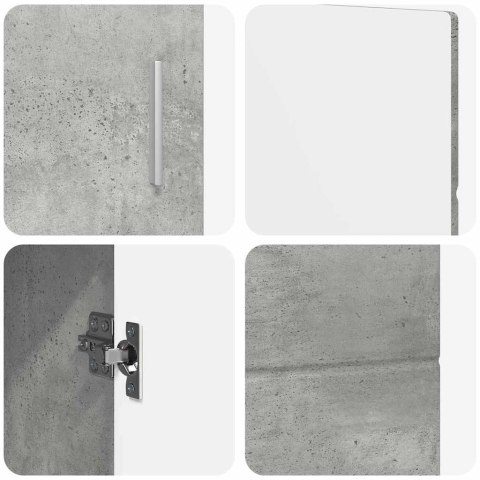 SZAFKA KOMODA Z PÓŁKĄ Z DRZWIAMI BETONOWY SZARY 88,5X30,5X55,5CM