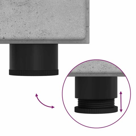 SZAFKA KOMODA Z PÓŁKĄ Z DRZWIAMI BETONOWY SZARY 88,5X30,5X73CM