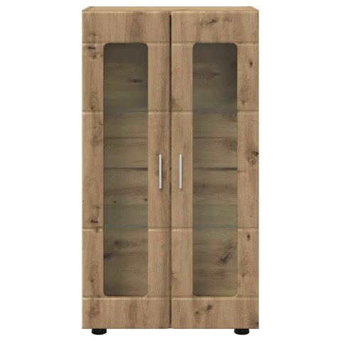 SZAFKA KOMODA Z PÓŁKĄ Z DRZWIAMI DĄB RZEMIEŚLNICZY 55,5X29X103CM