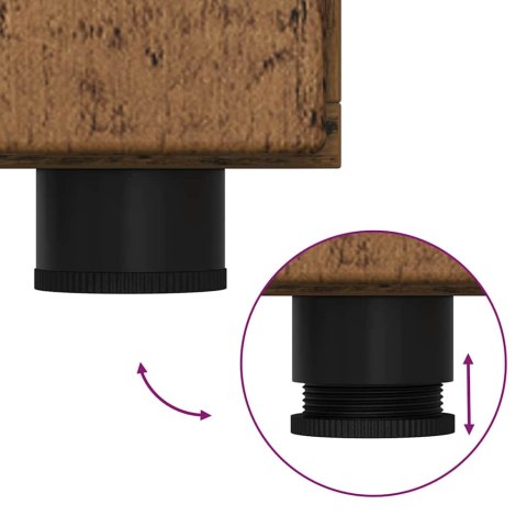 SZAFKA KOMODA Z PÓŁKĄ Z DRZWIAMI STARE DREWNO 88,5X30,5X55,5CM