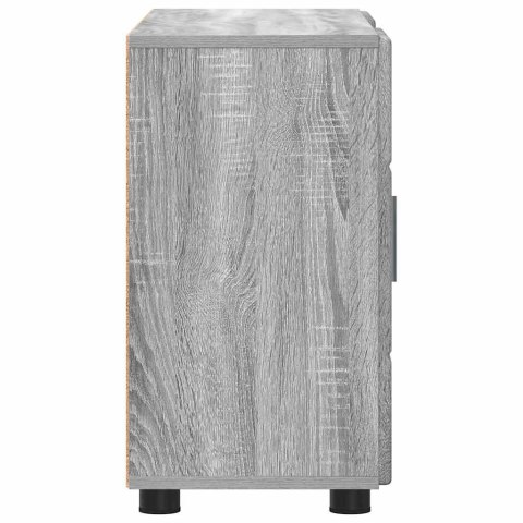 SZAFKA KOMODA Z PÓŁKĄ Z DRZWIAMI SZARY SONOMA 88,5X30,5X55,5CM