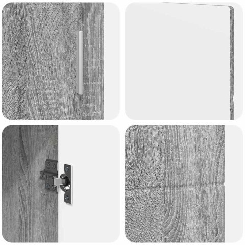 SZAFKA KOMODA Z PÓŁKĄ Z DRZWIAMI SZARY SONOMA 88,5X30,5X55,5CM