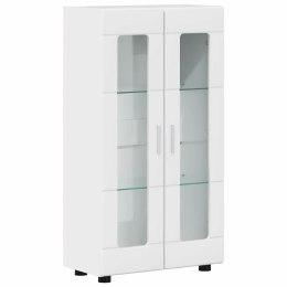 SZAFKA KOMODA Z PÓŁKĄ Z DRZWIAMI POŁYSK BIAŁY 55,5X29X103CM