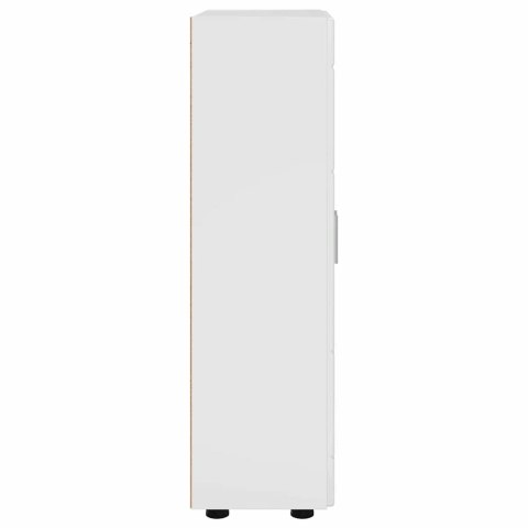 SZAFKA KOMODA Z PÓŁKĄ Z DRZWIAMI POŁYSK BIAŁY 55,5X29X103CM