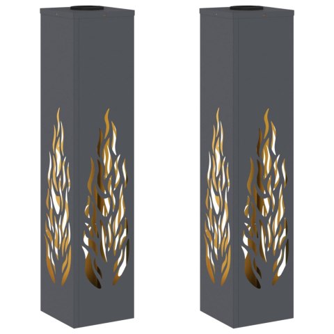 SŁONECZNA LED LAMPA NA ŚCIEŻKĘ 2 PCS ANTRACYT