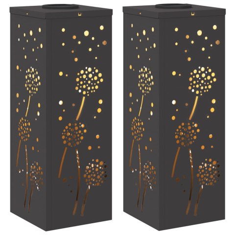 SŁONECZNA LED LAMPA NA ŚCIEŻKĘ 2 PCS CZARNY