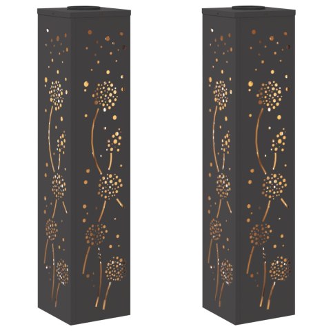 SŁONECZNA LED LAMPA NA ŚCIEŻKĘ 2 PCS CZARNY