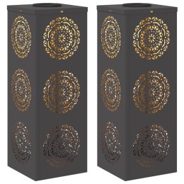 SŁONECZNA LED LAMPA NA ŚCIEŻKĘ 2 PCS CZARNY