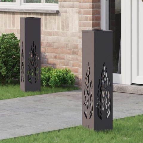 SŁONECZNA LED LAMPA NA ŚCIEŻKĘ 2 PCS CZARNY