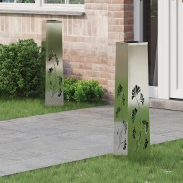 SŁONECZNA LED LAMPA NA ŚCIEŻKĘ 2 PCS SREBRNY GALWANIZOWANY