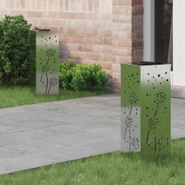 SŁONECZNA LED LAMPA NA ŚCIEŻKĘ 2 PCS SREBRNY GALWANIZOWANY