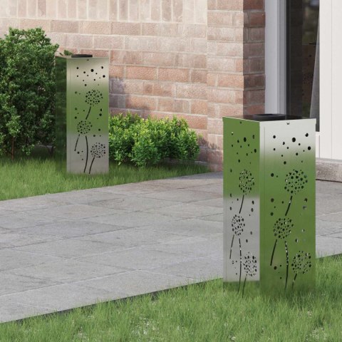 SŁONECZNA LED LAMPA NA ŚCIEŻKĘ 2 PCS SREBRNY GALWANIZOWANY