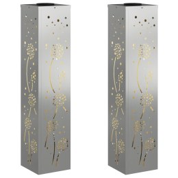 SŁONECZNA LED LAMPA NA ŚCIEŻKĘ 2 PCS SREBRNY GALWANIZOWANY