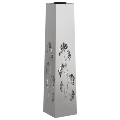 SŁONECZNA LED LAMPA NA ŚCIEŻKĘ 2 PCS SREBRNY STAL NIERDZEWNA