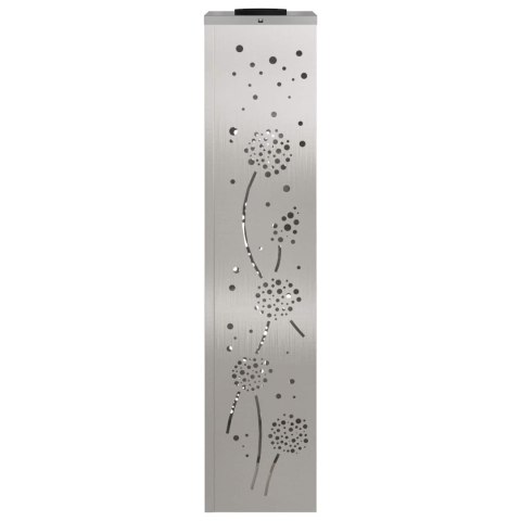 SŁONECZNA LED LAMPA NA ŚCIEŻKĘ 2 PCS SREBRNY STAL NIERDZEWNA