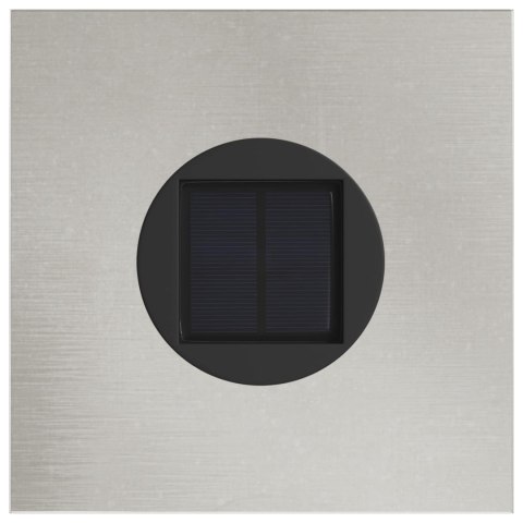 SŁONECZNA LED LAMPA NA ŚCIEŻKĘ 2 PCS SREBRNY STAL NIERDZEWNA