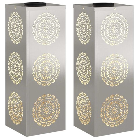 SŁONECZNA LED LAMPA NA ŚCIEŻKĘ 2 PCS STAL NIERDZEWNA