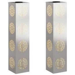 SŁONECZNA LED LAMPA NA ŚCIEŻKĘ 2 PCS STAL NIERDZEWNA