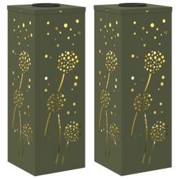 SŁONECZNA LED LAMPA NA ŚCIEŻKĘ 2 PCS ZIELONY OLIWKOWY