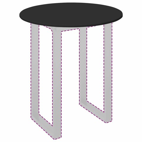 BLAT STOŁU CZARNY 80X80X1,5CM