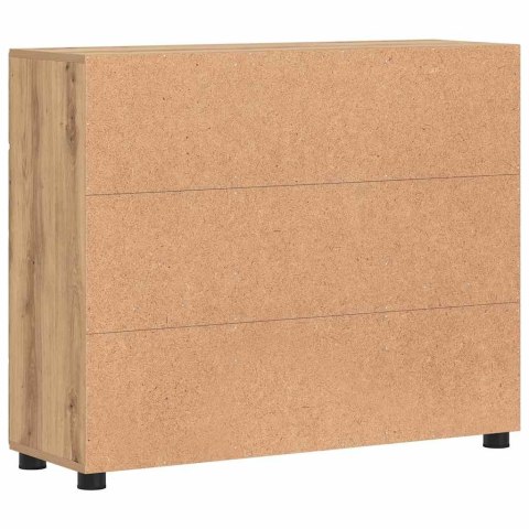 SZAFKA KOMODA Z PÓŁKĄ Z DRZWIAMI DĄB RZEMIEŚLNICZY 88,5X30,5X73CM