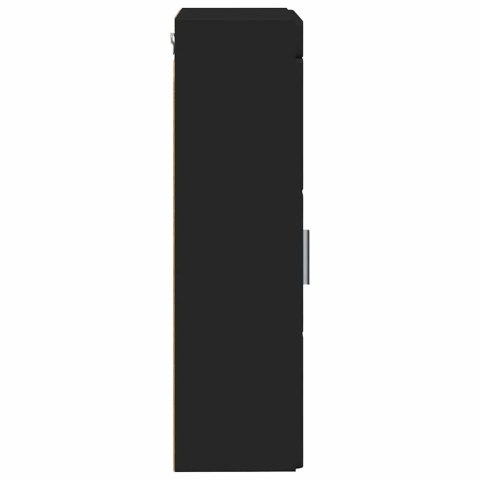 SZAFKA ŚCIENNA ŁAZIENKOWA TULUM CZARNY 37X 24,5X 86CM