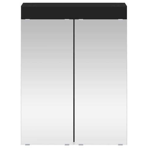 SZAFKA Z LUSTREM DO ŁAZIENKI TULUM CZARNY 60X 16,5X 78CM