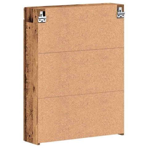 SZAFKA Z LUSTREM DO ŁAZIENKI Z PÓŁKĄ TULUM STARE DREWNO