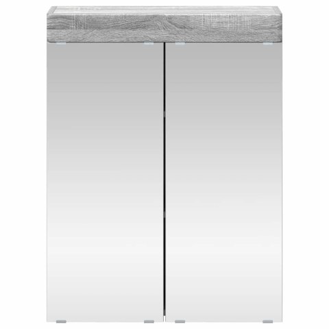 SZAFKA Z LUSTREM DO ŁAZIENKI Z PÓŁKĄ TULUM SZARY SONOMA