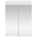 SZAFKA Z LUSTREM DO ŁAZIENKI Z PÓŁKĄ TULUM POŁYSK BIAŁY