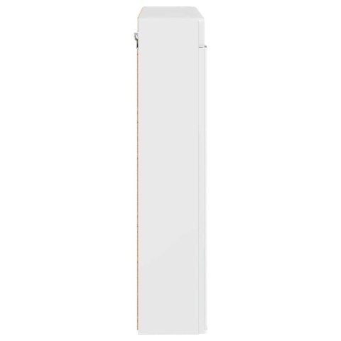 SZAFKA Z LUSTREM DO ŁAZIENKI Z PÓŁKĄ TULUM POŁYSK BIAŁY