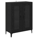 SZAFKA KOMODA CZARNY DĄB 69,5X34X90CM DREWNO INŻYNIERYJNE I ŻELAZO
