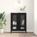 SZAFKA KOMODA CZARNY DĄB 69,5X34X90CM DREWNO INŻYNIERYJNE I ŻELAZO