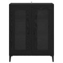 SZAFKA KOMODA CZARNY DĄB 69,5X34X90CM DREWNO INŻYNIERYJNE I ŻELAZO