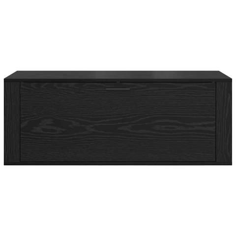 SZAFKA NA BUTY Z PÓŁKĄ Z DRZWIAMI CZARNY DĄB 100X 35X 38CM