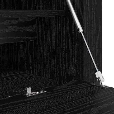 SZAFKA NA BUTY Z PÓŁKĄ Z DRZWIAMI CZARNY DĄB 100X 35X 38CM