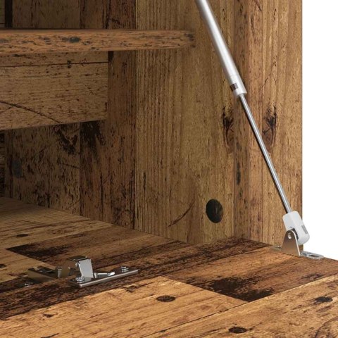 SZAFKA NA BUTY Z PÓŁKĄ Z DRZWIAMI STARE DREWNO 100X 35X 38CM