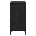 SZAFKA KOMODA CZARNY DĄB 60X35X70CM DREWNO INŻYNIERYJNE I ŻELAZO