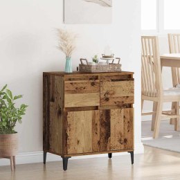 SZAFKA KOMODA STARE DREWNO 60X35X70CM DREWNO INŻYNIERYJNE I ŻELAZO