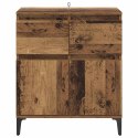 SZAFKA KOMODA STARE DREWNO 60X35X70CM DREWNO INŻYNIERYJNE I ŻELAZO
