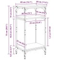 STOLIK BOCZNY Z PÓŁKĄ STARE DREWNO 40X 30X 75CM