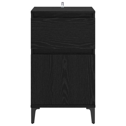 SZAFKA NOCNA Z SZUFLADĄ 2 PCS CZARNY DĄB 40X 35X 70CM