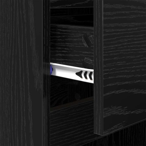 SZAFKA NOCNA Z SZUFLADĄ 2 PCS CZARNY DĄB 40X 35X 70CM