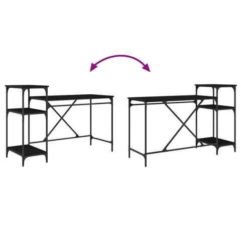 BIURKO CZARNY DĄB 135X50X90CM