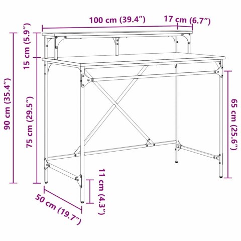 BIURKO DĄB RZEMIEŚLNICZY 100X50X90CM