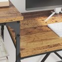 BIURKO Z PÓŁKAMI STARE DREWNO 105X50X90CM INDUSTRIALNE