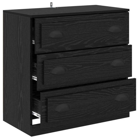SZAFKA KOMODA CZARNY DĄB 70X35,5X67,5CM