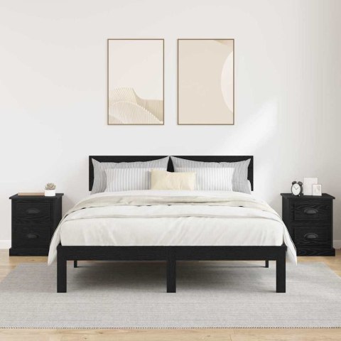 SZAFKA NOCNA Z SZUFLADĄ 2 PCS CZARNY DĄB 39X 39X 47.5CM