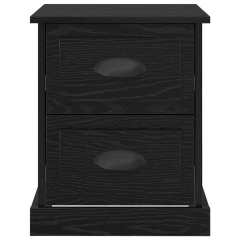 SZAFKA NOCNA Z SZUFLADĄ 2 PCS CZARNY DĄB 39X 39X 47.5CM