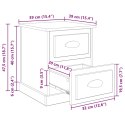 SZAFKA NOCNA Z SZUFLADĄ CZARNY DĄB 39X 39X 47.5CM